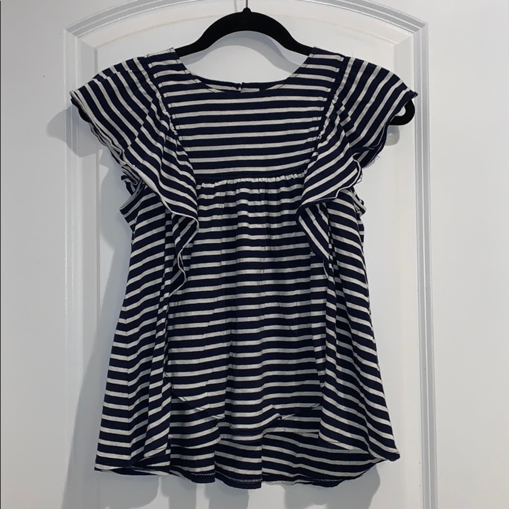 J. Crew Striped Short Sleeve Top